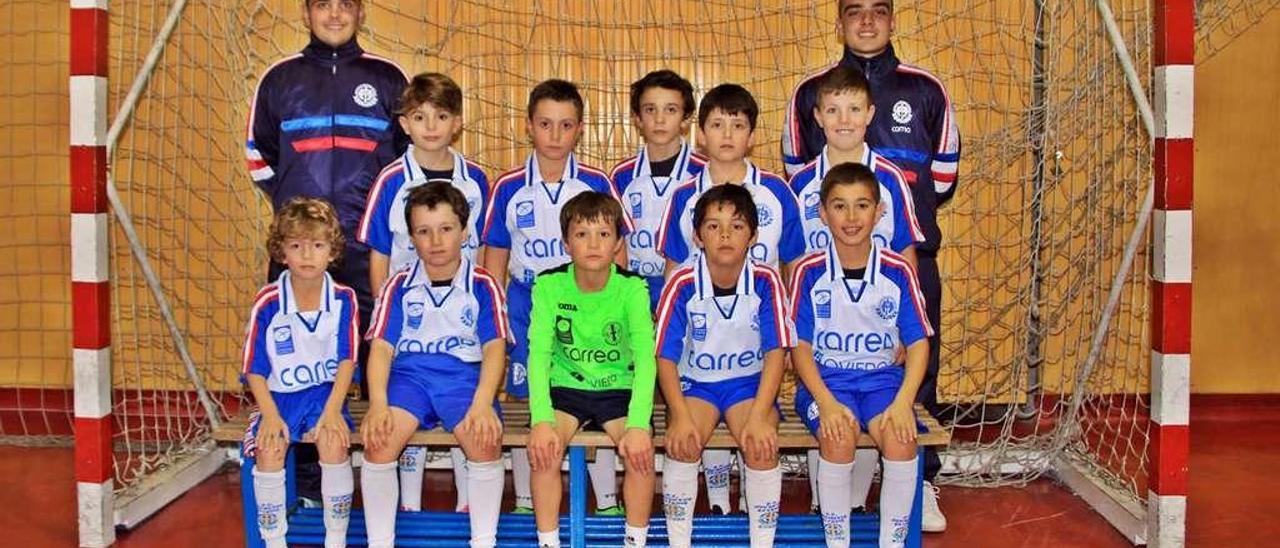 El equipo benjamín escolar.