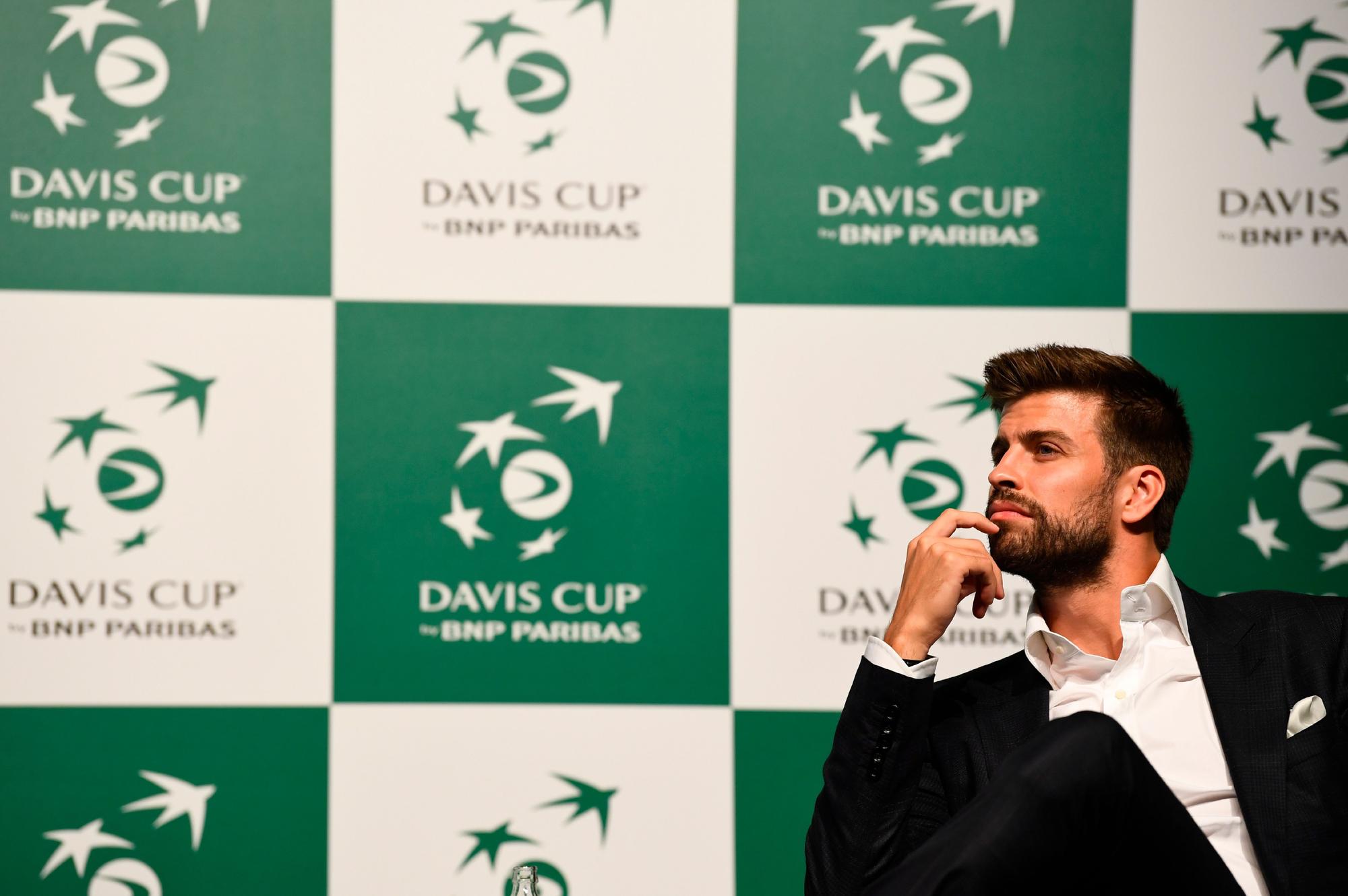 Gerard Piqué, durante un acto promocional de la Copa Davis de 2019.