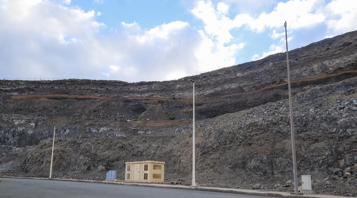 Vista del afloramiento analizado en La Esfinge.