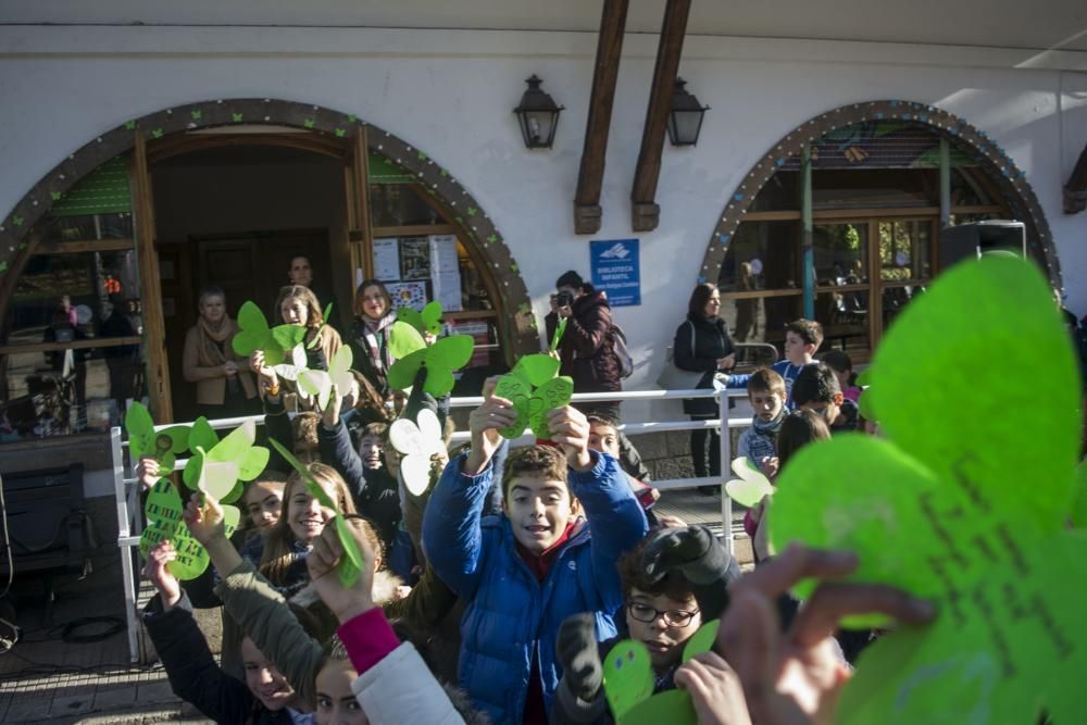 Mariposas en el viento contra la violencia machista.