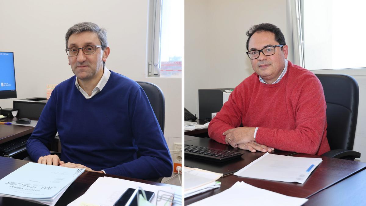 Manuel Ángel Pereira (i.) y Diego de Lara (d.).