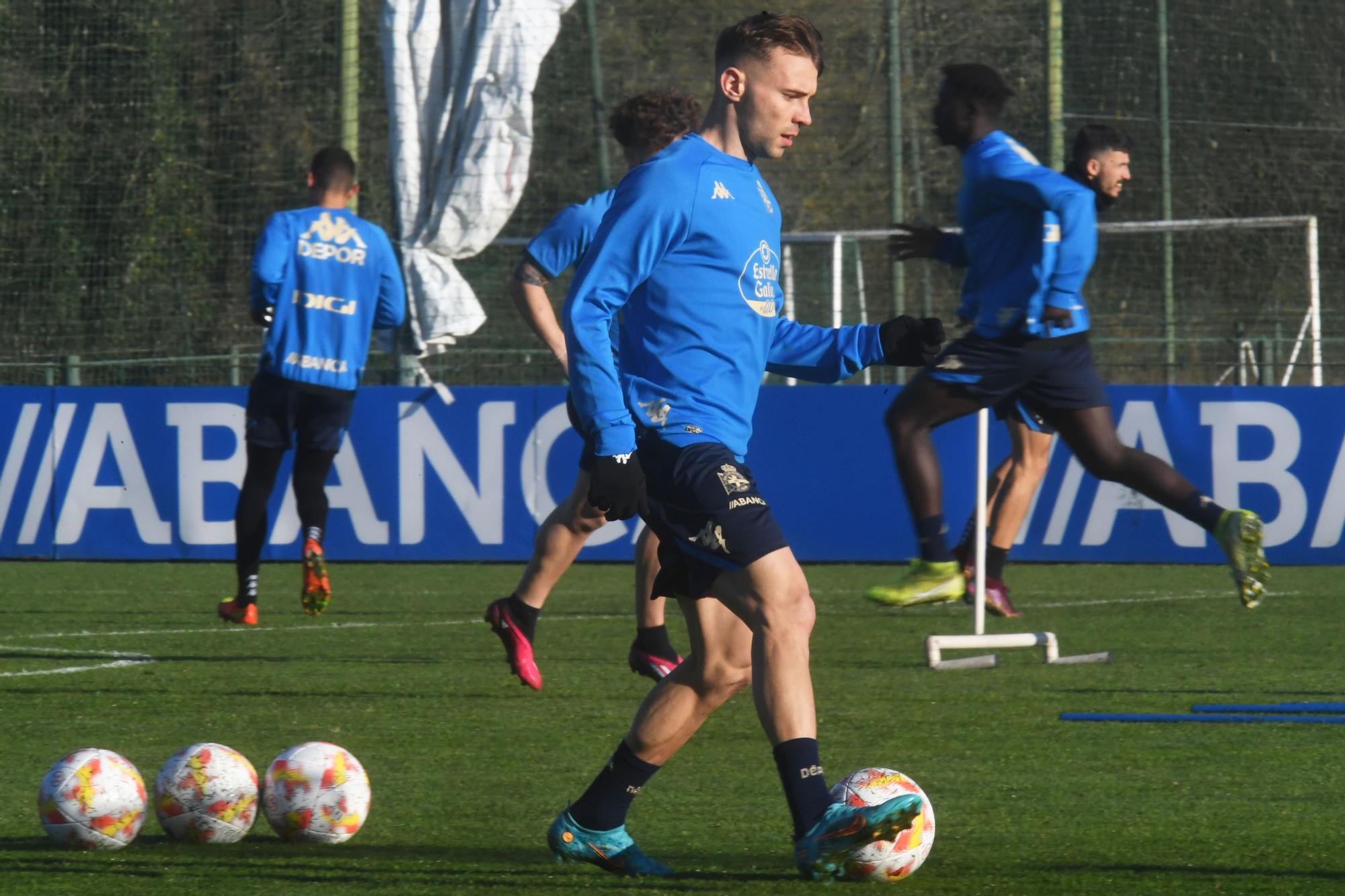 Entrenamiento del Deportivo en Abegondo