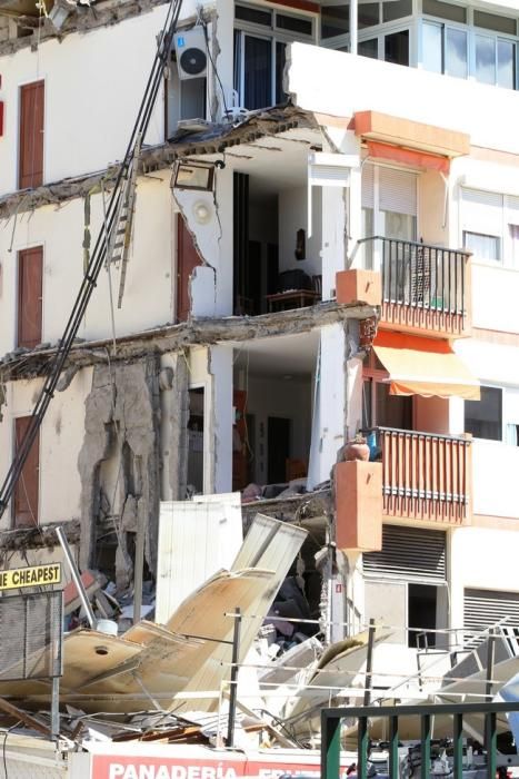 Derrumbe de un edificio de viviendas en Los Cristianos