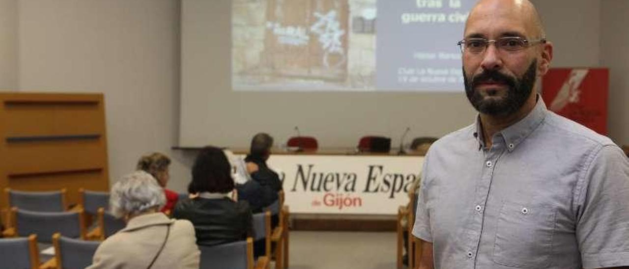 Héctor Blanco, ayer, en el Club LA NUEVA ESPAÑA.