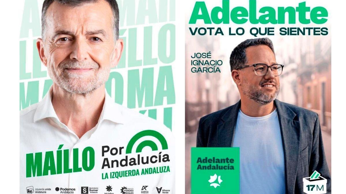 Carteles de los partidos de izquierda para el 17M
