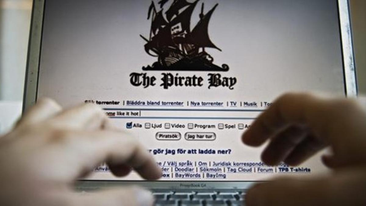 Pantalla del portal de descargas The Pirate Bay