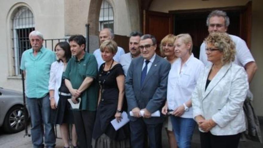 Els impulsors de l&#039;acte de presentació de Fòrum Cívic i l&#039;Agrupació Socialista de Catalunya.