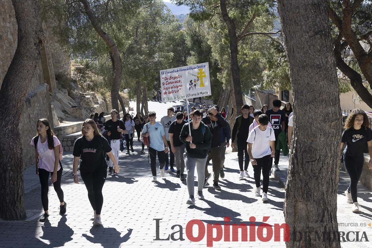 Peregrinación de alumnos de Religión de Secundaria y Bachillerato a Caravaca