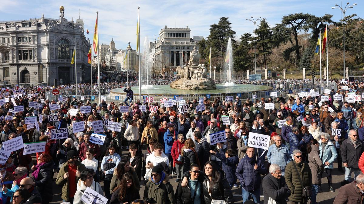 Manifestación en defensa de la sanidad pública convocada este domingo en Madrid