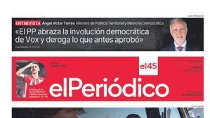 La portada de EL PERIÓDICO del 7 de abril de 2024