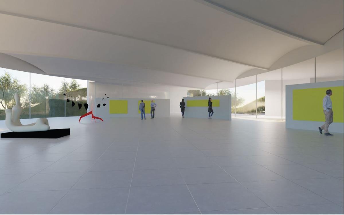 Simulació d'un dels espais expositius del futur museu de la Fundació Lluís Coromina Isern.