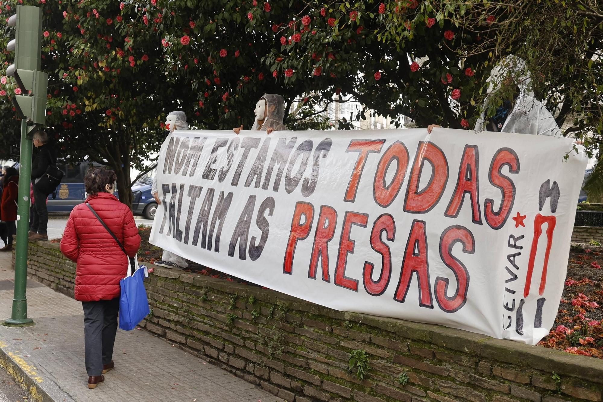 Así se ha desarrollado la manifestación por la crisis de los pélets en Santiago