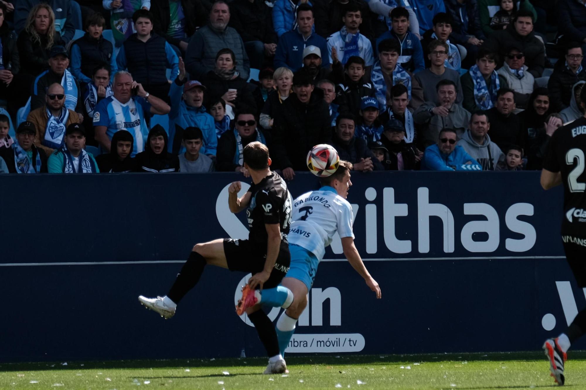 Una imagen del Málaga CF - UD Ibiza disputado en La Rosaleda.