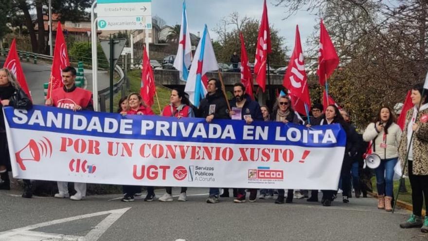 Nueva protesta en la sanidad privada de A Coruña