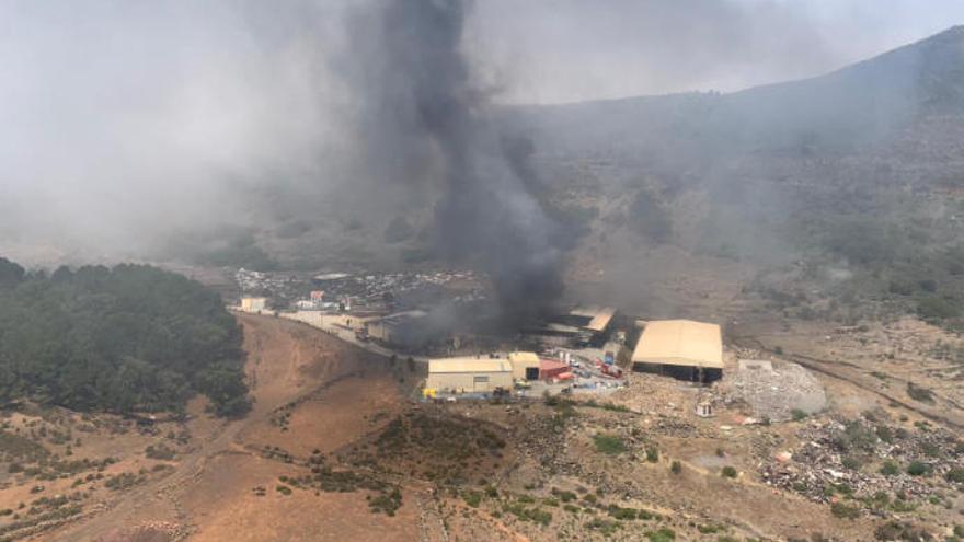 Vista del incendio en El Hierro.