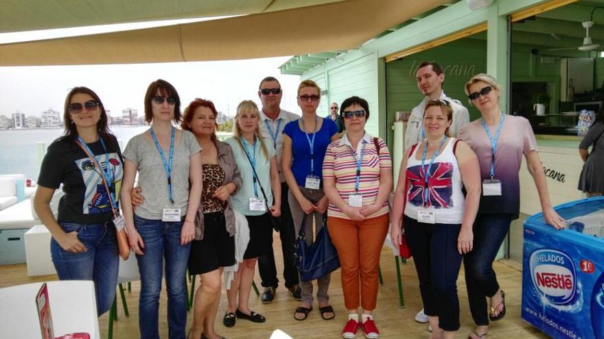 Imagen de la visita de los responsables de las agencias de viajes y tour operadores rusos en La Bocana