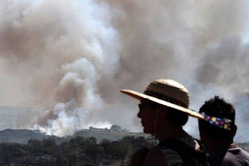 Un incendio arrasa parte de los Arribes en Villalcampo