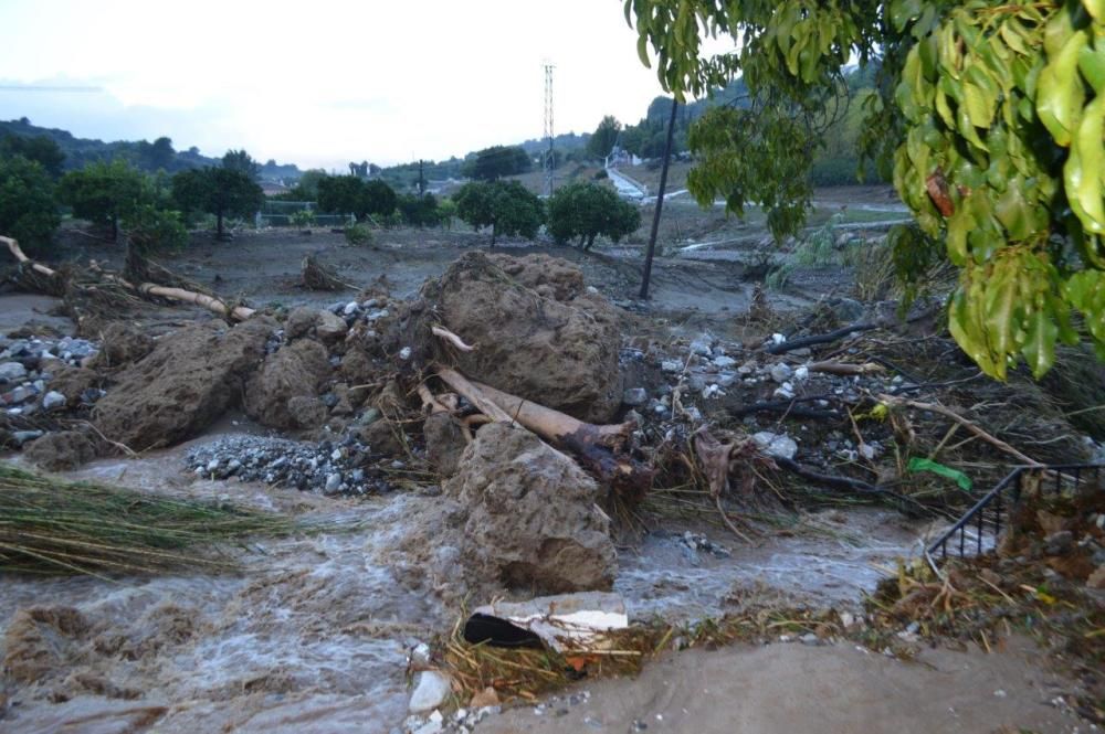 Daños en Coín tras la lluvia de anoche.