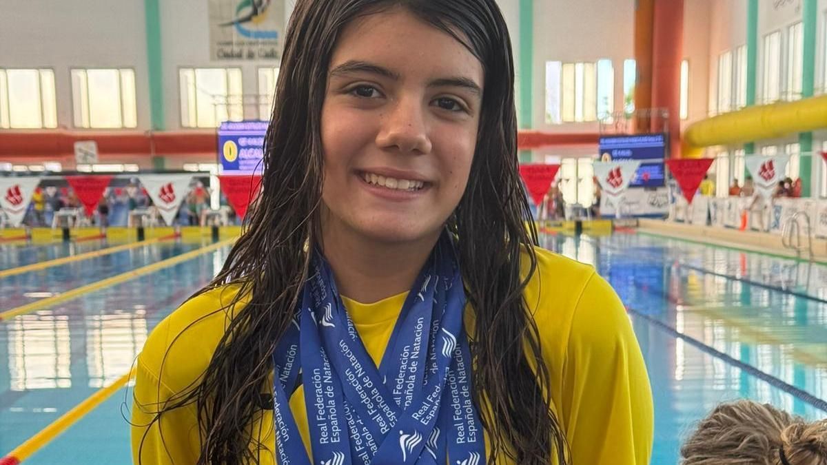 Renee Alvarez con sus medallas.