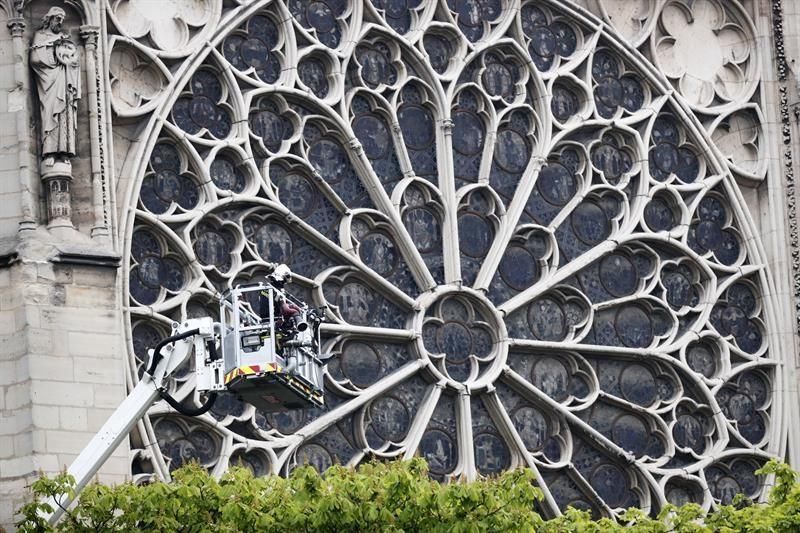 Incendio en la Catedral de Nôtre Dame