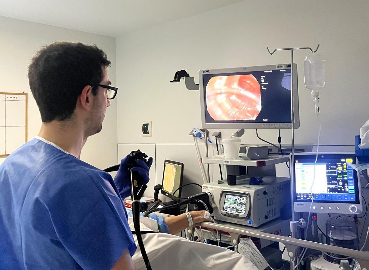 Imagen de una colonoscopia.