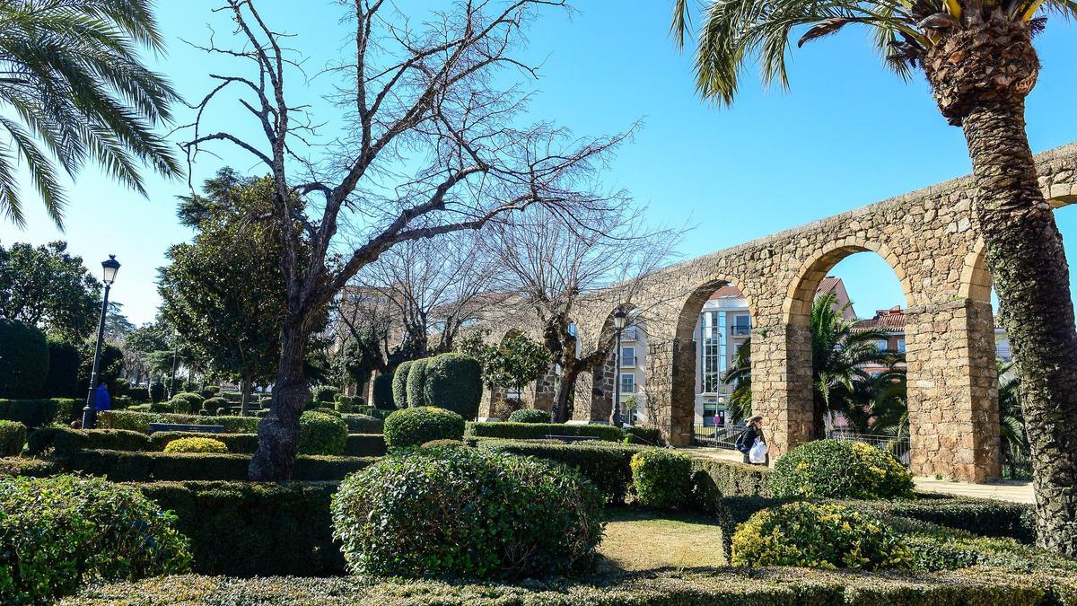 Parque de San Antón de Plasencia, que formará parte de una ruta turística lumínica.