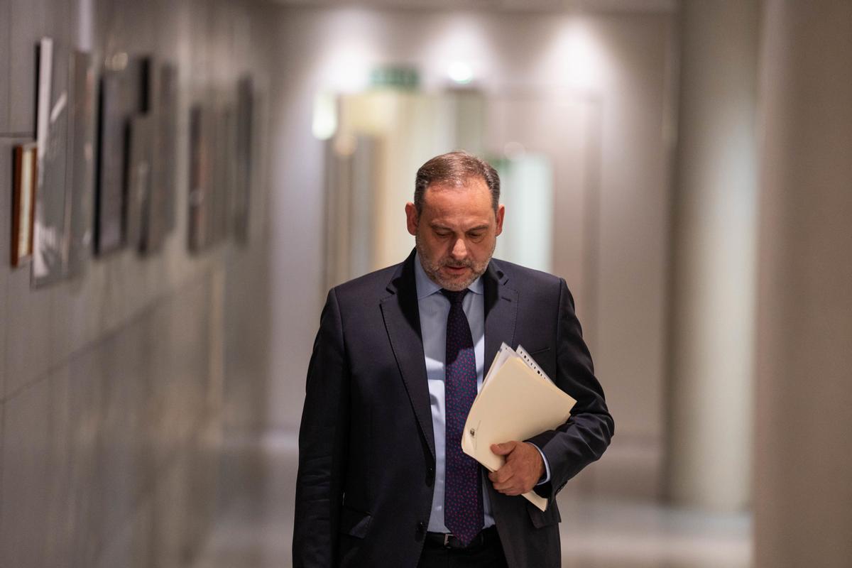 José Luis Ábalos, durante una rueda de prensa