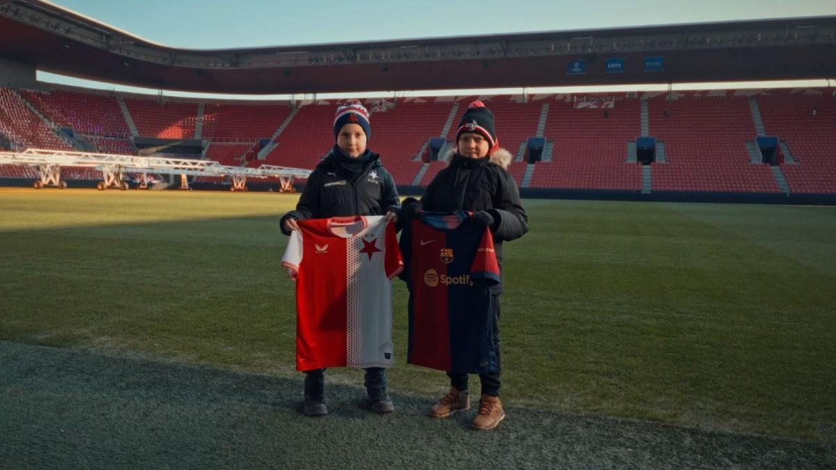 Dos niños checos, afectados por la enfermedad y seguidores de ambos clubes, vivirán en directo el partido de Champions en el Fortuna Arena de Praga