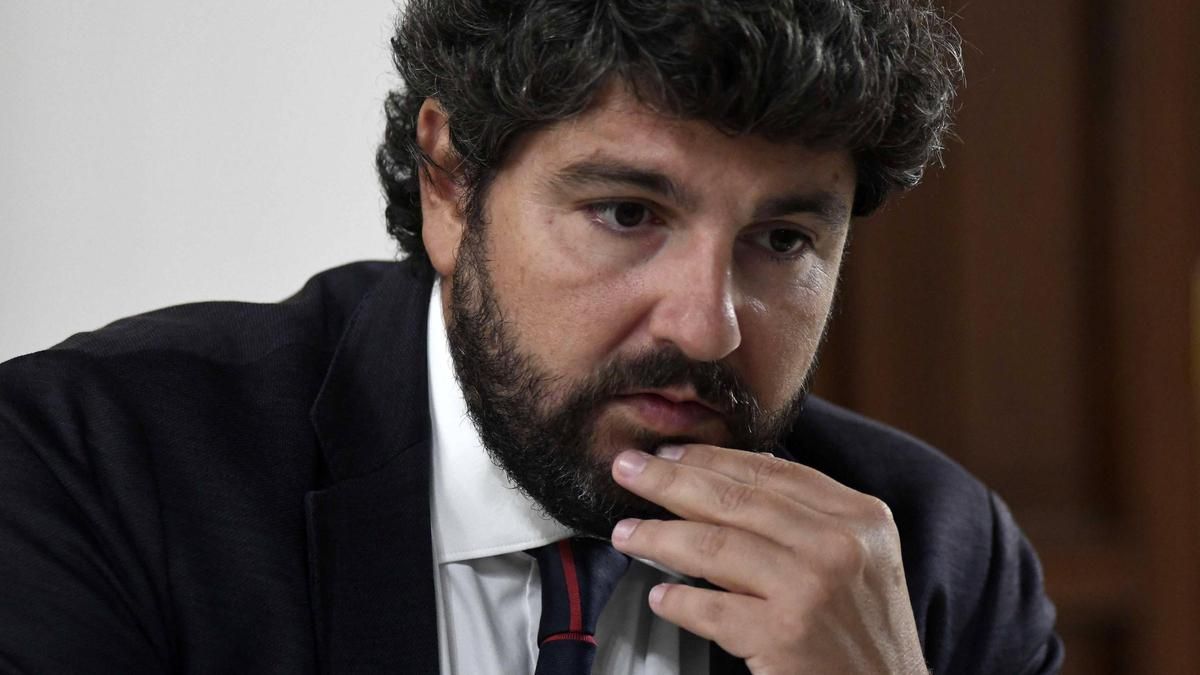 Fernando López Miras, presidente de la Región de Murcia, recibió a La Opinión el pasado jueves en el Palacio de San Esteban.