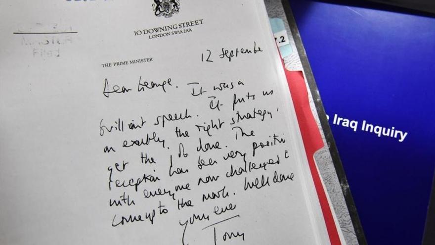 Una carta revela el apoyo incondicional de Blair a Bush ocho meses antes de la invasión de Irak