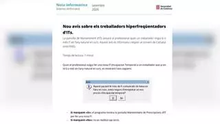 Salut alerta a los médicos sobre los trabajadores que suman más de seis bajas al año: los llama "hiperfrecuentadores"