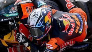 Balatonfokajar (Hungary), 05/06/2026.- Spanish rider Pedro Acosta of Red Bull KTM Factory Racing takes a bend during the first free MotoGP practice session for the Motocycling Grand Prix of Hungary at the Balaton Park Circuit in Balatonfokajar, Hungary, 05 June 2026. The race is scheduled for 07 June. (Motociclismo, Hungría) EFE/EPA/Zsolt Czegledi HUNGARY OUT