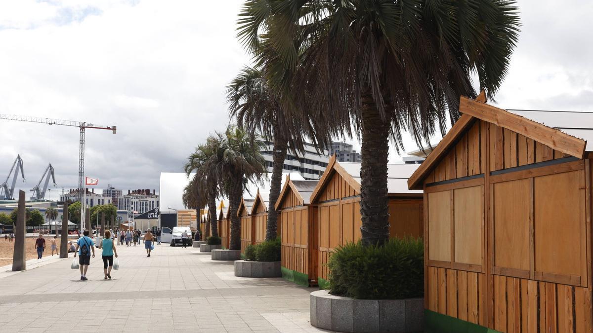 Así avanza el montaje de la Semana Negra de Gijón