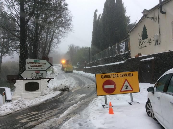 Así nevó en 2016 en la cumbre de Gran Canaria.