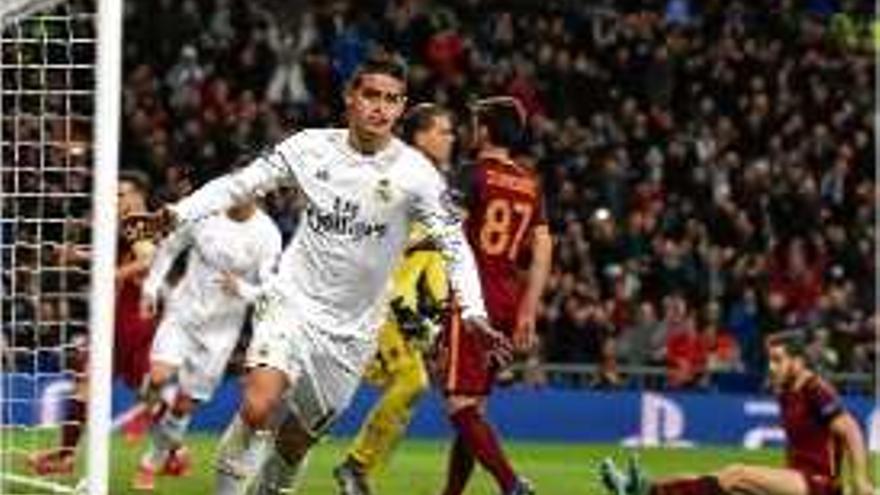 El colombià James, just després de marcar el segon gol del Madrid.