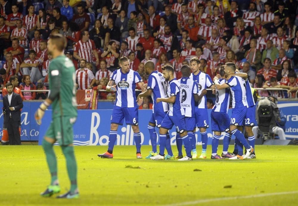 El Dépor logra la victoria ante el Sporting