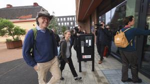 Greta Thunberg llegando a los juzgados en Malmö