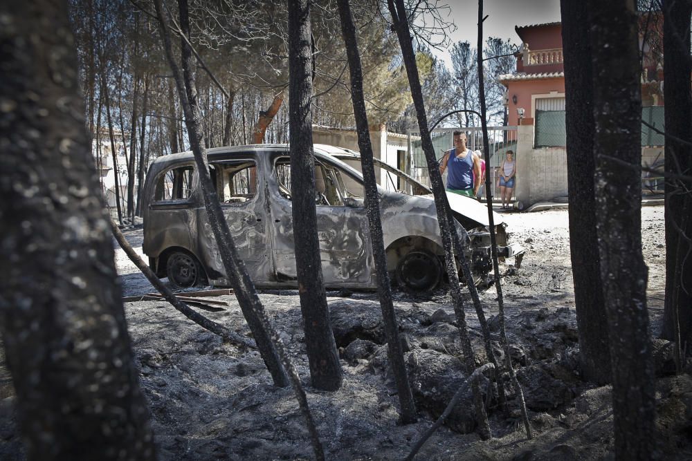 El paisaje tras el incendio de Xàbia y Benitatxell