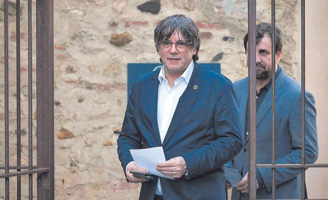 Expresidente de la Generalitat Carles Puigdemont en un acto del Consell de la República