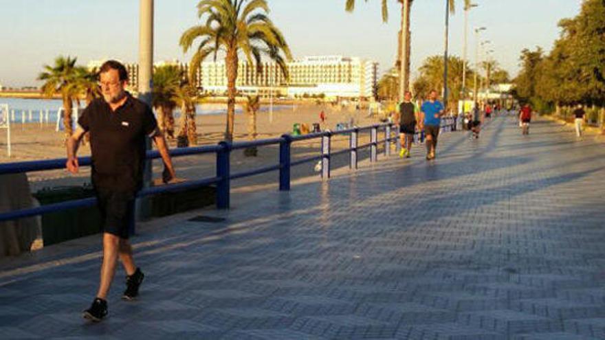 Rajoy sale a correr por Alicante