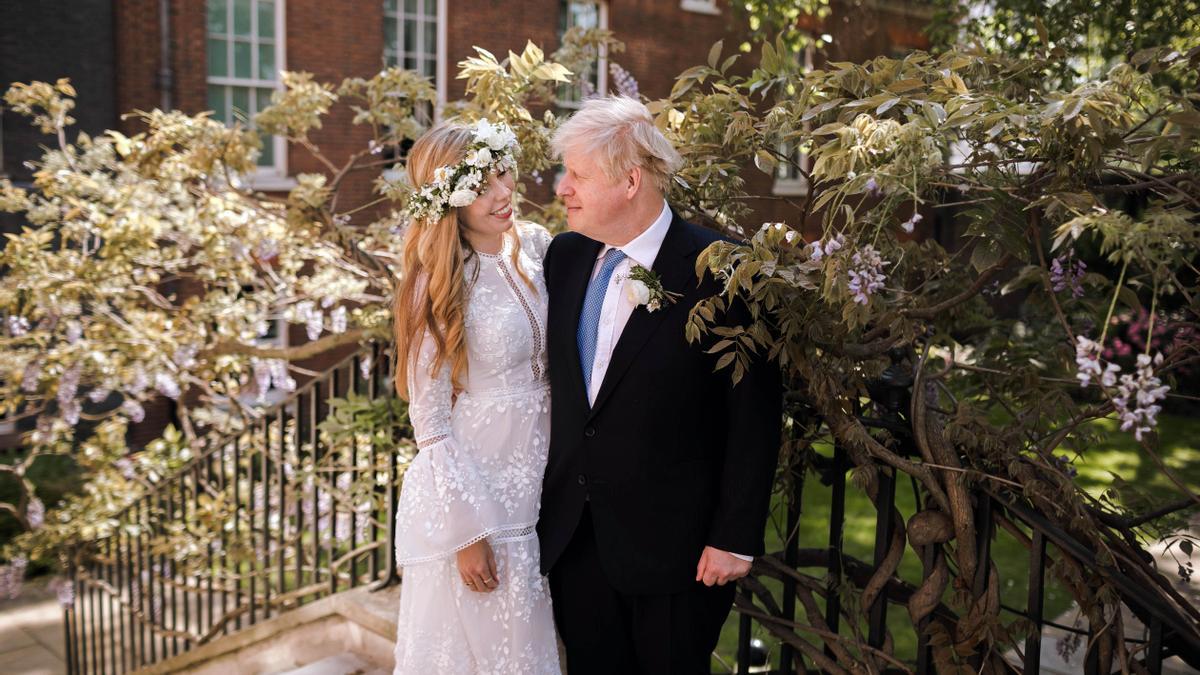 Una imagen de la boda del primer ministro británico, Boris Johnson, y Carrie Symonds.