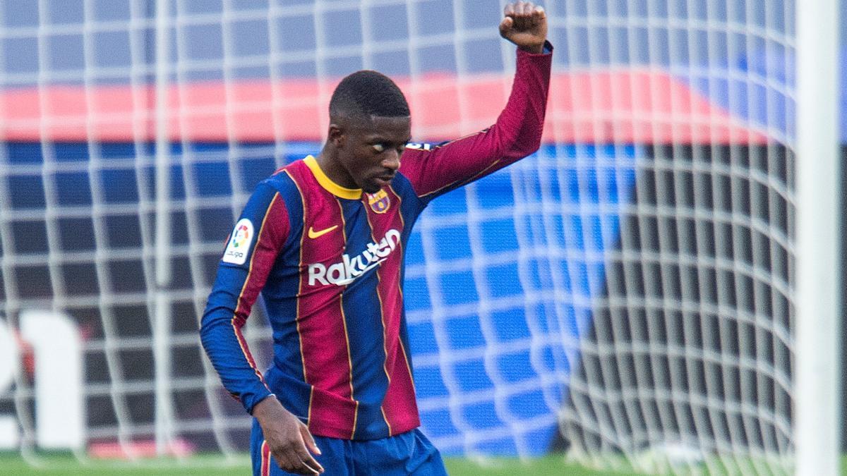 Dembélé, tras batir al Betis.