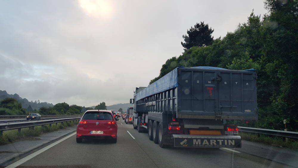 Obras en la autopista "Y" a la altura del Montico