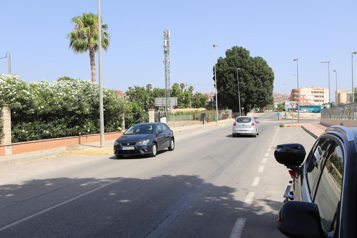 Tramo final de la carretera de Águilas antes de llegar a Lorca.