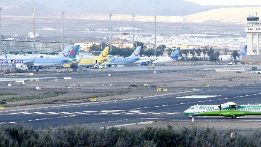 Imagen de archico del aeropuerto internacional de Fuerteventura.