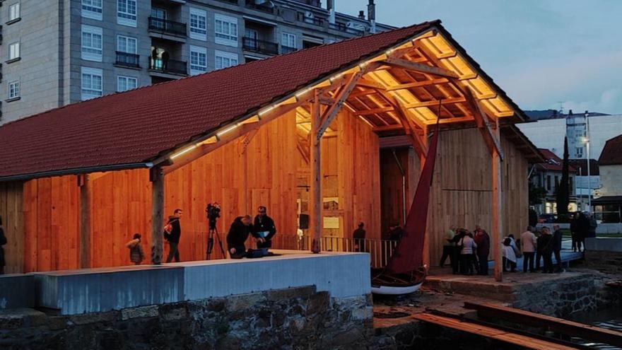 Astilleros durante la inauguración. | Santos Álvarez