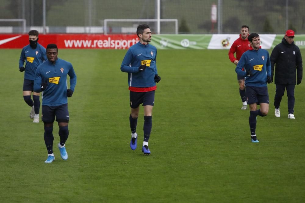 Entrenamiento del Sporting en Mareo.