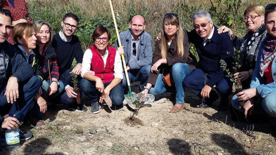 Los miembros del PSOE malagueño, este domingo.