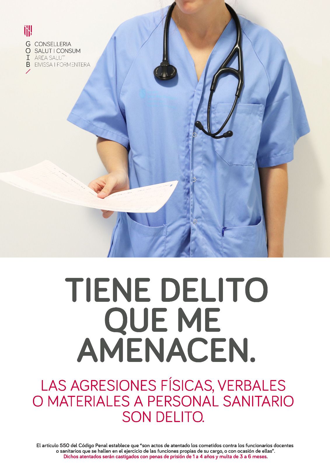 Cartel de la campaña contra las agresiones a sanitarios