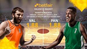 Valencia Basket Club vs. Panathinaikos BC: horario, TV, estadísticas, clasificación y pronósticos